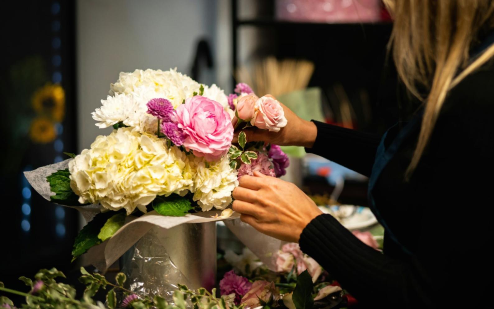 Fresh locally-sourced flowers for event arrangements